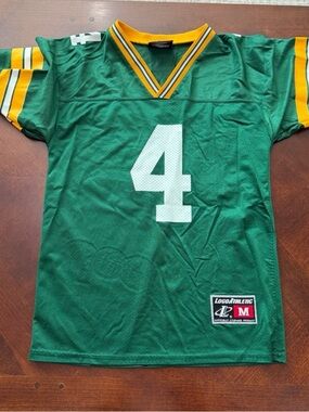 Logo Athletic Packers #4 Favre Football Jersey Sz M (10) Green Bay Packers